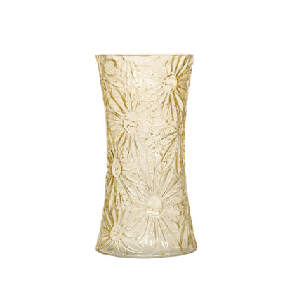 Vase marguerite - Jaune translucide