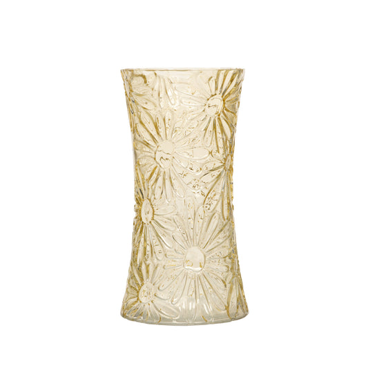 Vase marguerite - Jaune translucide