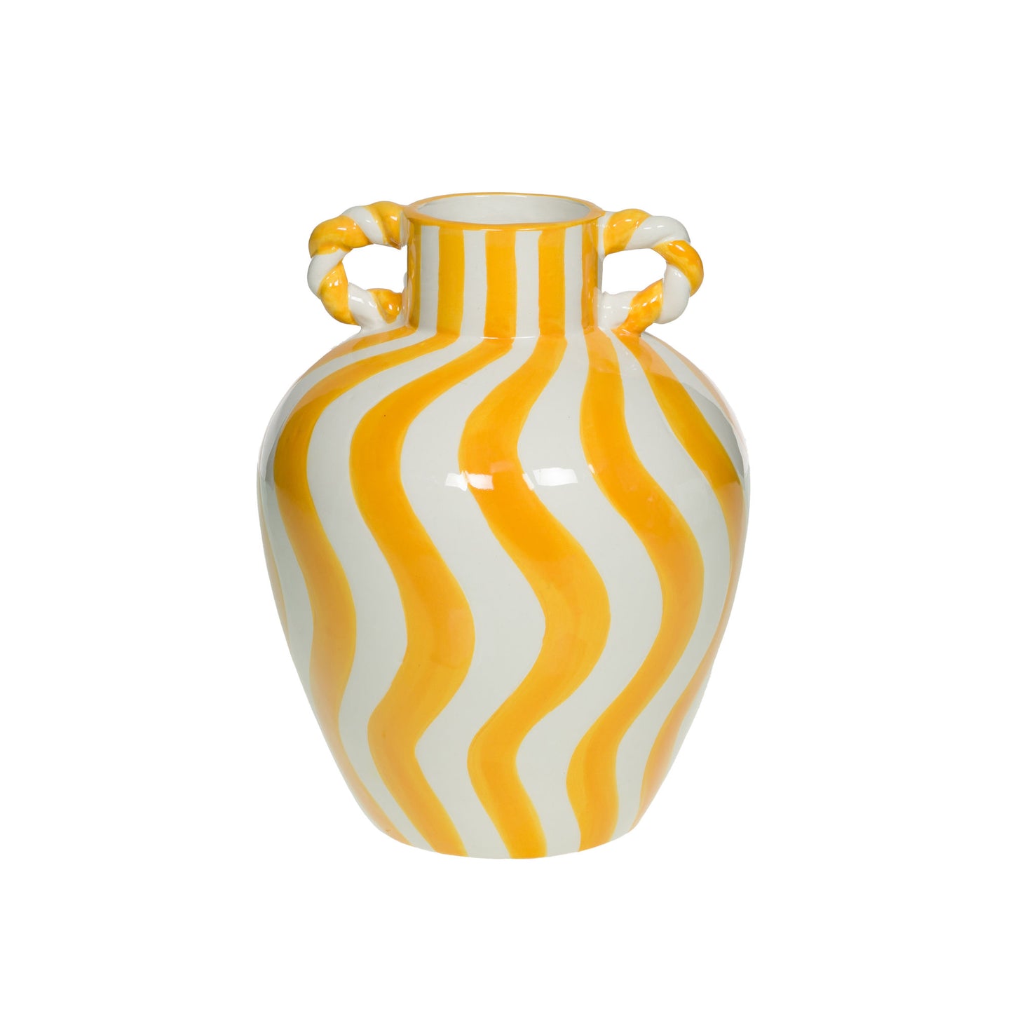 Vase MM - Jaune et blanc