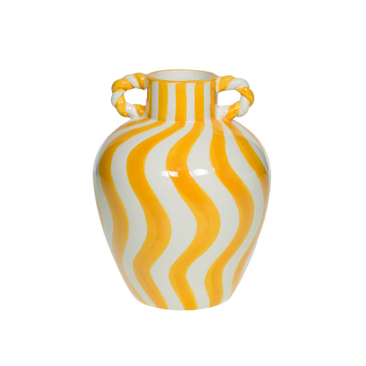 Vase MM - Jaune et blanc
