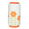 Vase fleur vintage - Crème et orange