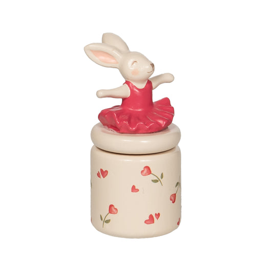 Boîte à dents - Crème et rose