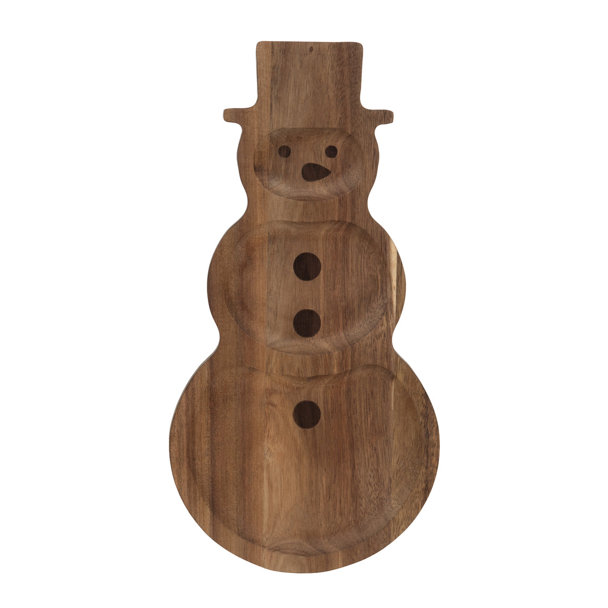 Planche bonhomme de neige en acacia - Naturel
