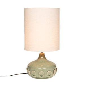 Lampe à poser en céramique - Vert et crème