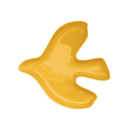 Coupelle oiseau - Jaune safran