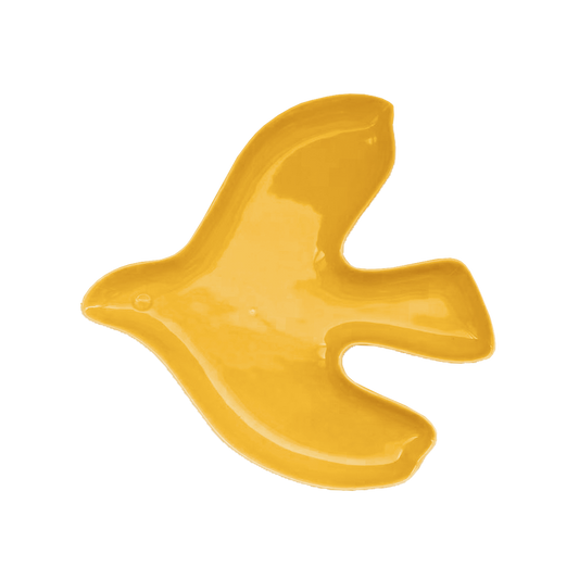 Coupelle oiseau - Jaune safran