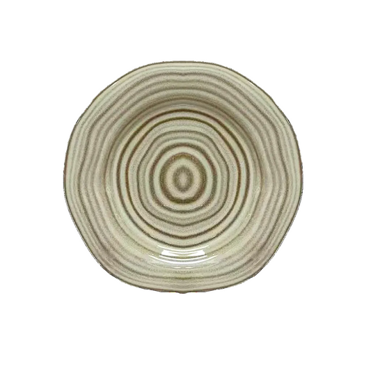 Assiette à dessert spirale - Beige