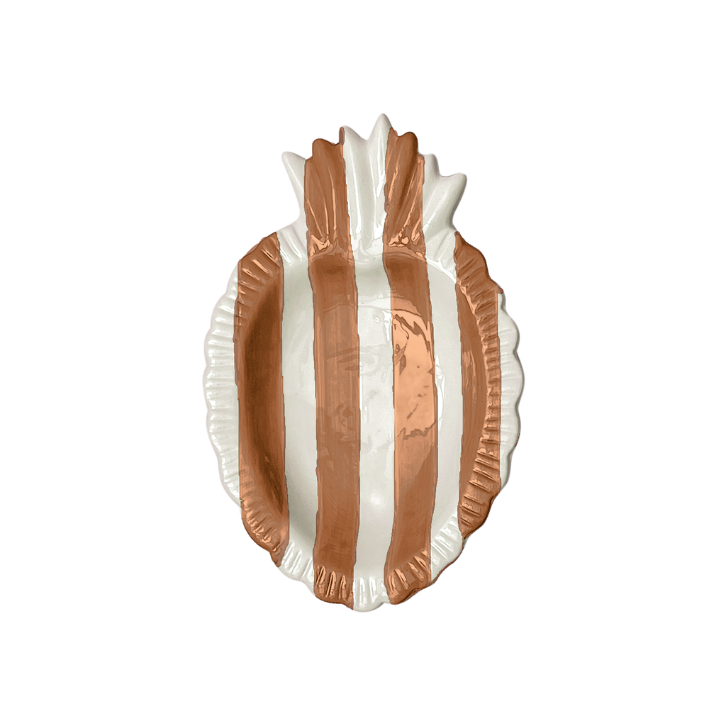 Coupelle bonbon rayée - Marron