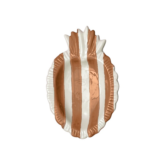 Coupelle bonbon rayée - Marron