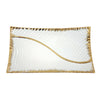 Plateau rectangulaire - Blanc doré
