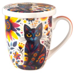 Mug tisanière chat noir - Multico