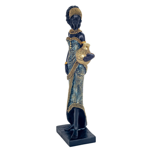 Décoration femme africaine - Doré et vert