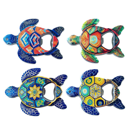 Décapsuleur tortue - Rouge et bleu