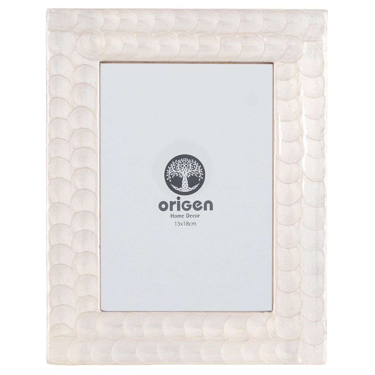 Cadre photo GM - Blanc nacre