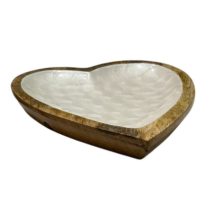 Plateau coeur PM - Blanc nacre