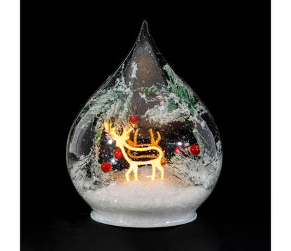Goutte lumineuse LED renne - Transparent