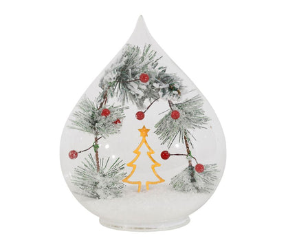 Goutte lumineuse LED sapin - Transparent
