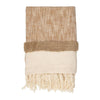 Plaid franges - Ecru et beige