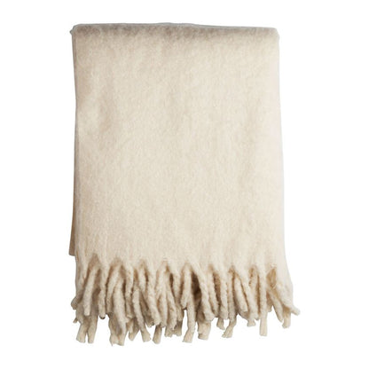 Plaid franges - Beige
