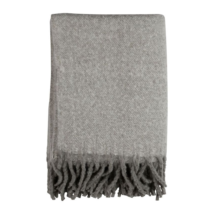 Plaid franges - Gris