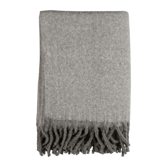 Plaid franges - Gris