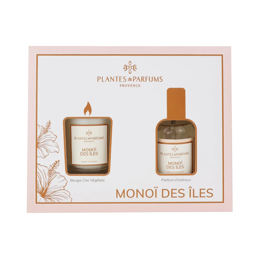 Coffret bougie végétale et spray d'ambiance - Monoi