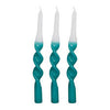 Boite 3 bougies chandelles vert h25