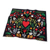 Chiffonnette coeur - Noir et rouge