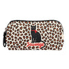 Trousse matelassée sauvage PM - Beige et noir