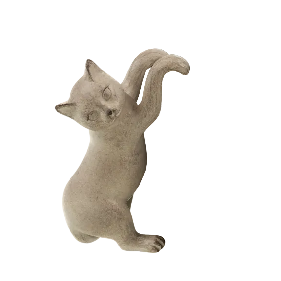 Chat suspendu - Crème