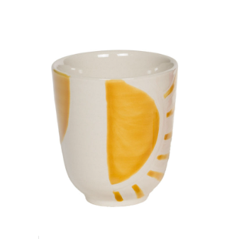 Tasse expresso soleil - Crème ivoire et jaune