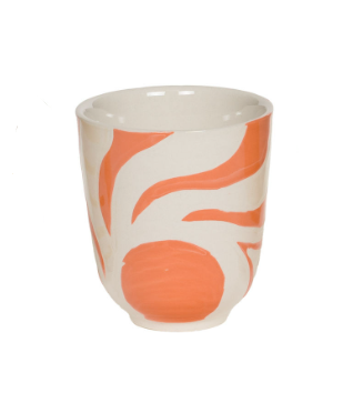 Tasse expresso soleil - Crème ivoire et orange