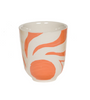 Tasse expresso soleil - Crème ivoire et orange