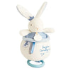 Peluche musicale lapin - Bleu et blanc