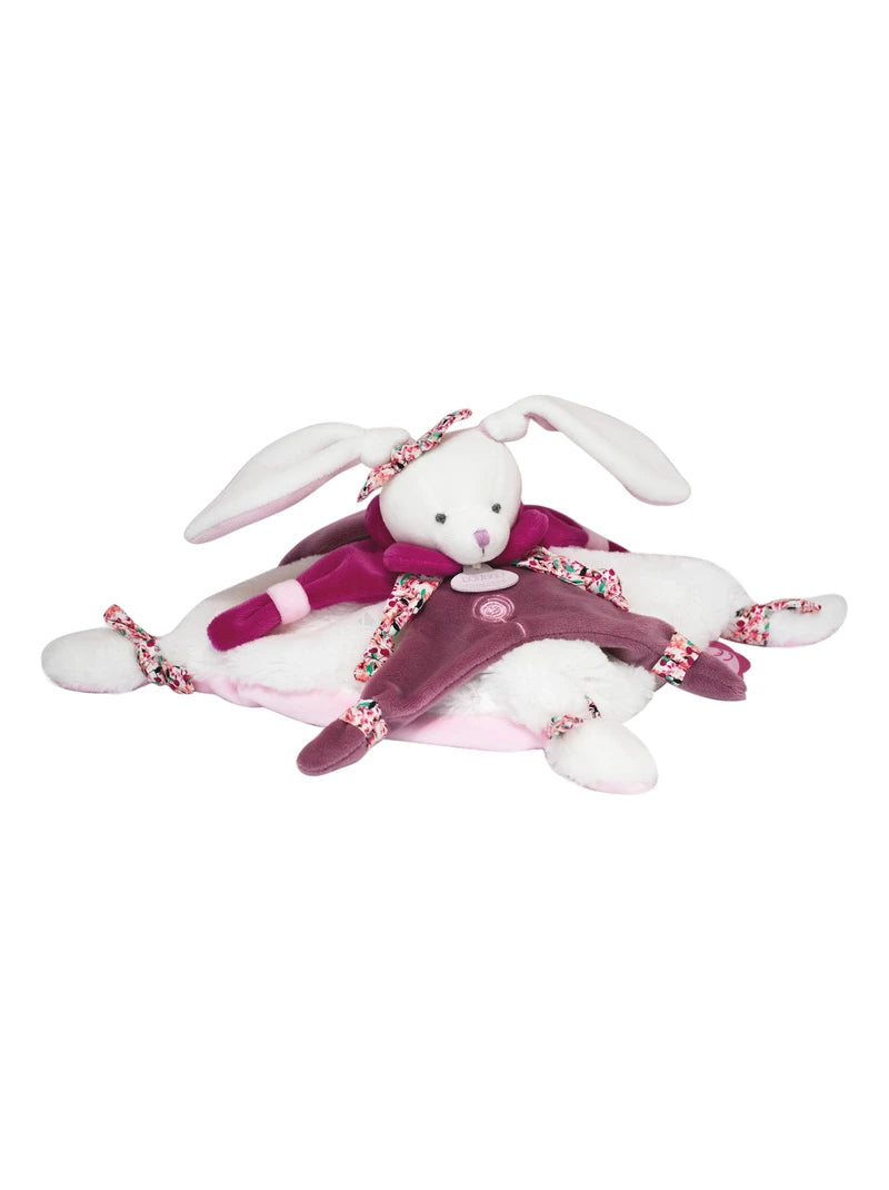 Doudou blanc - Cerise et blanc