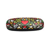 Etui à lunettes coeur - Noir et rouge