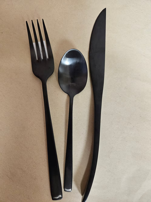 Ensemble de couverts 3 pièces en inox finition mate