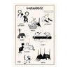 Torchon chat la gourmandise - Ecru