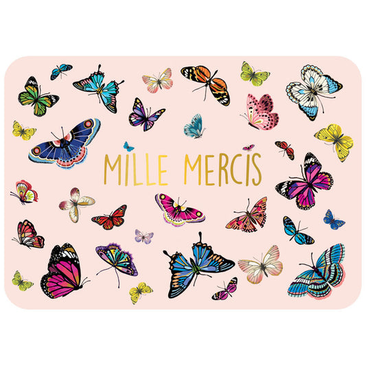 Carte postale - Mille mercis papillon