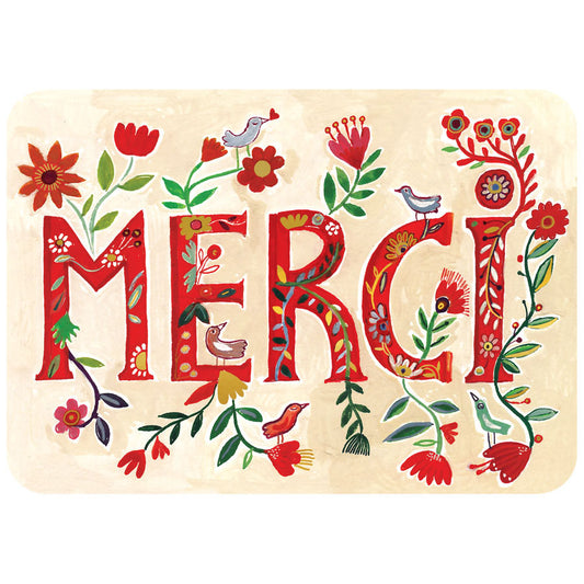 Carte postale - Merci fleurs