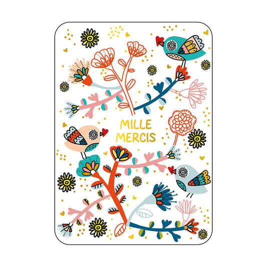 Carte postale - Mille mercis fleur