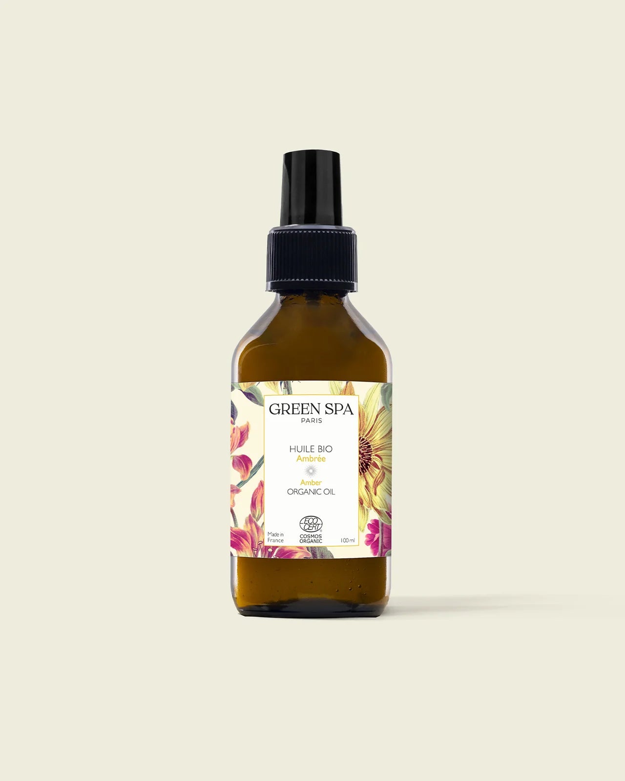 Huile bio de massage "seche" ambrée