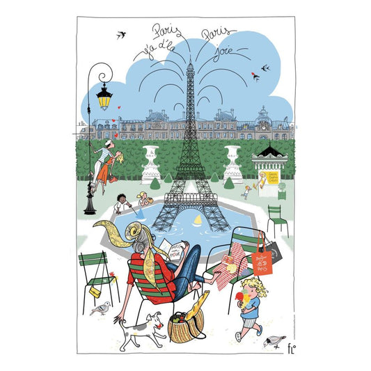 Torchons Les Jardins Parisiens - Blanc