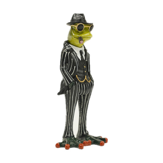 Figurine grenouille parrain - Noir