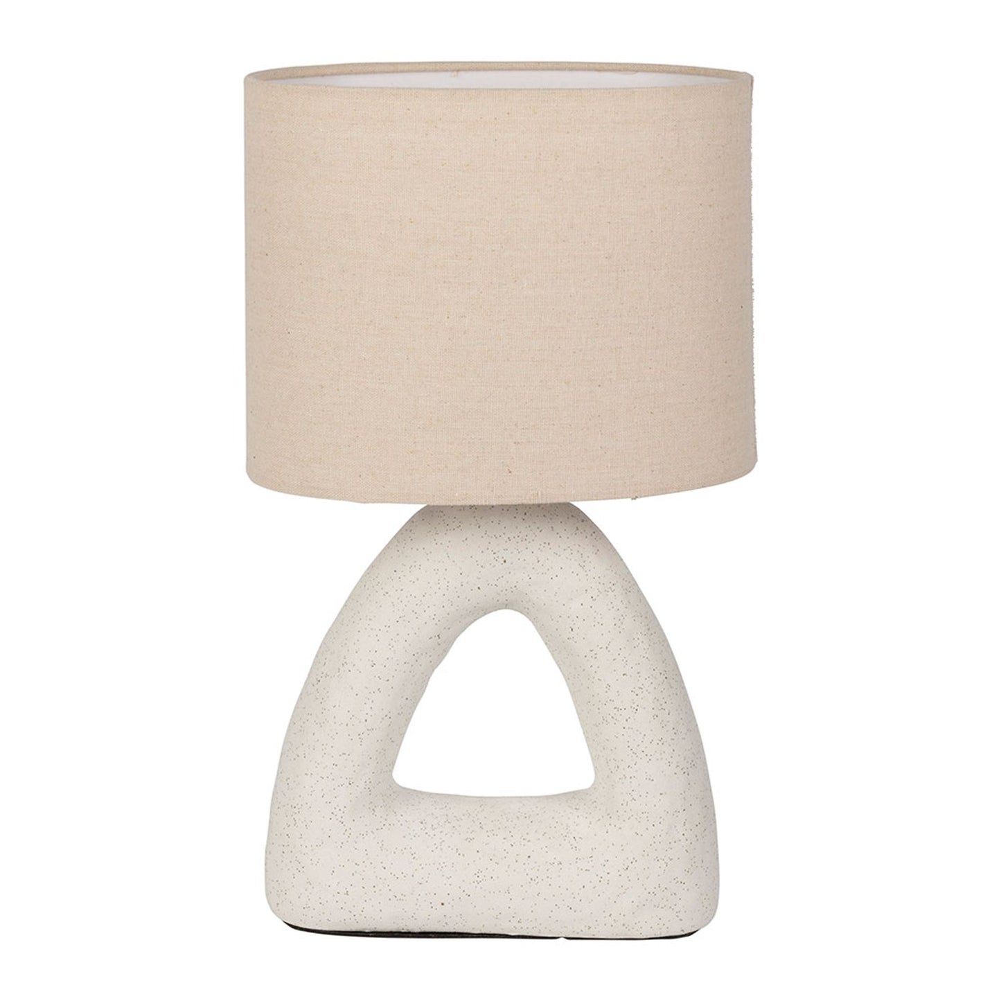 Lampe en coton et céramique blanc