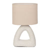 Lampe en coton et céramique blanc