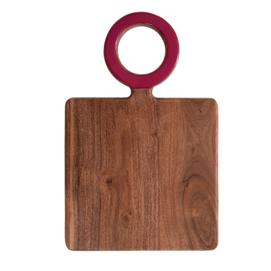 Planche à découper ou de présentation  - Naturel et rose bordeaux