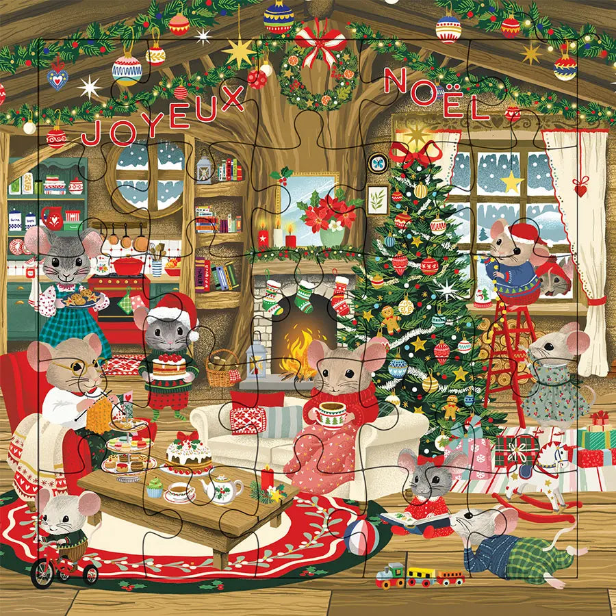Carte puzzle - Joyeux Noël