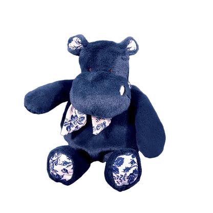 Peluche hippo bleu marine 22cm