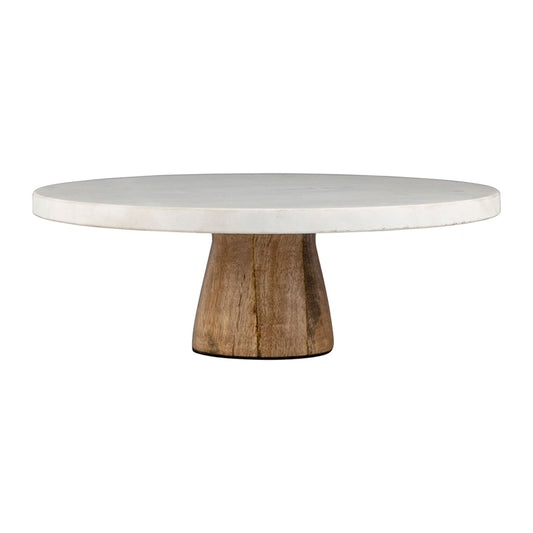 Plateau en marbre blanc